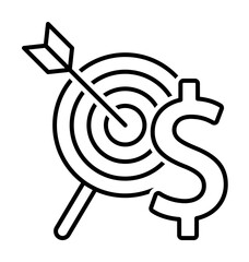 Aufkleber - Financial target icon. Element of economy