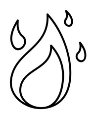 Poster - fire, burning icon. element of firefighter icon. thin line icon for website design and development, 
