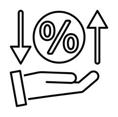 Aufkleber - Financial percentage icon. Element of economy