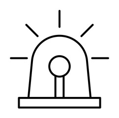 Aufkleber - Siren, firefighter icon. Element of firefighter icon. Thin line icon for website design and development, app development