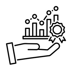 Aufkleber - Financial analytics icon. Element of economy