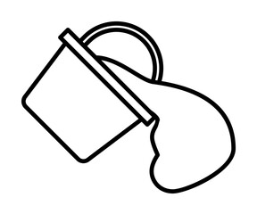 Aufkleber - Water bucket, firefighter icon. Element of firefighter icon. Thin line icon for website design and development, app development