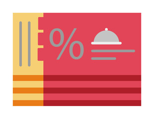 Poster - Food delivery, coupon, discount, eat, food restaurant color icon