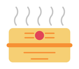 Aufkleber - Food delivery, box, eat, food, hot restaurant color icon