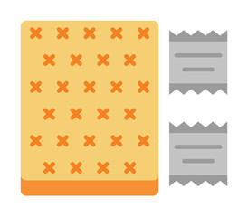 Aufkleber - eat, food, napkin, pepper restaurant color icon