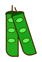 Poster - green beans colored icon. Element of fruits and vegetables icon for mobile concept and web apps. Colored green beans icon can be used for web and mobile. Premium icon