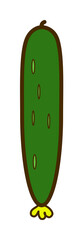 Poster - cucumber colored icon. Element of fruits and vegetables icon for mobile concept and web apps. Colored cucumber icon can be used for web and mobile. Premium icon