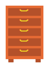 Poster - chest of drawers flat icon. Element of furniture colored icon for mobile concept and web apps. Detailed chest of drawers flat icon can be used for web and mobile. Premium icon