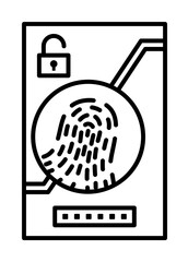 Aufkleber - Fingerprint scan icon. Element of future business icon