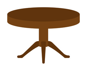 Poster - round table flat icon. Element of furniture colored icon for mobile concept and web apps. Detailed round table flat icon can be used for web and mobile. Premium icon