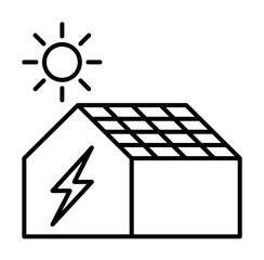 Poster - Solar house icon. Element of future business icon