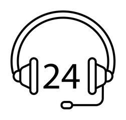 Aufkleber - Online reception icon. Element of global logistics icon for mobile concept and web apps. Thin line Online reception icon can be used for web and mobile
