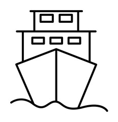 Poster - Ship icon. Element of global logistics icon for mobile concept and web apps. Thin line Ship icon can be used for web and mobile