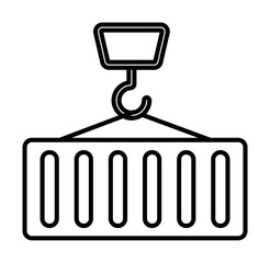 Aufkleber - Crane icon. Element of global logistics icon for mobile concept and web apps. Thin line Crane icon can be used for web and mobile