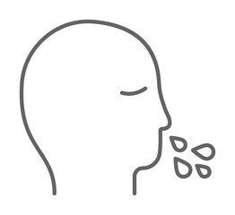 Poster - health, allergy, cold, cough. Element of health icon. Thin line icon for website design and development, app development. Premium icon