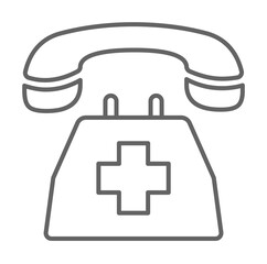 Aufkleber - health, call, doctor, emergency, hospital. Element of health icon. Thin line icon for website design and development, app development. Premium icon