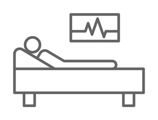 Poster - health, patient, recovery, room. Element of health icon. Thin line icon for website design and development, app development. Premium icon