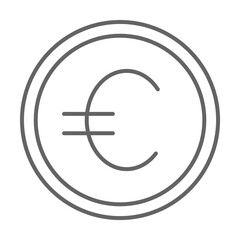 Aufkleber - Euro, Holland icon. Element of Holland icon. Thin line icon for website design and development, app development. Premium icon