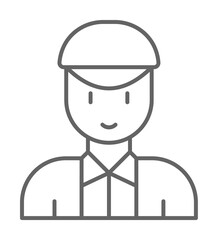 Poster - Dutch man icon. Element of Holland icon. Thin line icon for website design and development, app development. Premium icon