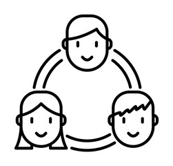 Poster - networking, group, partnership icon. Element of Human resources for mobile concept and web apps illustration. Thin line icon for website design and development, app development