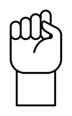 Aufkleber - punch, fist, goal icon. Element of Human resources for mobile concept and web apps illustration. Thin line icon for website design and development, app development