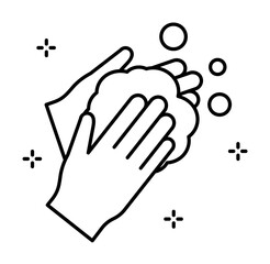 Aufkleber - Hands, foam, soap icon. Simple line, outline elements of hygiene icons for ui and ux, website or mobile application