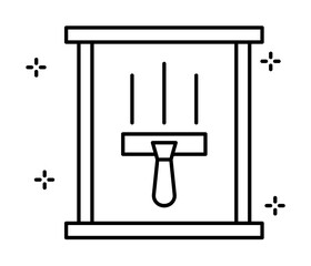 Poster - Window, wiper icon. Simple line, outline elements of hygiene icons for ui and ux, website or mobile application