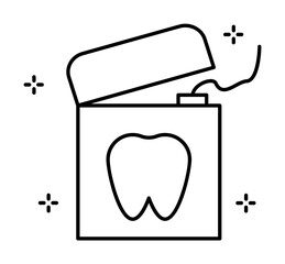 Aufkleber - Dental floss, hygiene icon. Simple line, outline elements of hygiene icons for ui and ux, website or mobile application