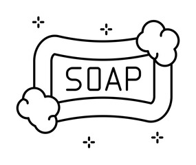 Aufkleber - Soap, foam icon. Simple line, outline elements of hygiene icons for ui and ux, website or mobile application