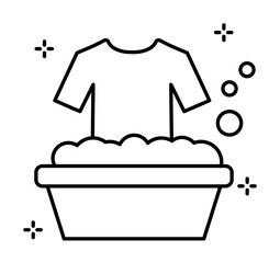 Aufkleber - Basin, t shit, foam icon. Simple line, outline elements of hygiene icons for ui and ux, website or mobile application