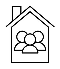 Poster - home, insurance, family icon. Element of insurance icon. Thin line icon for website design and development, app development. Premium icon