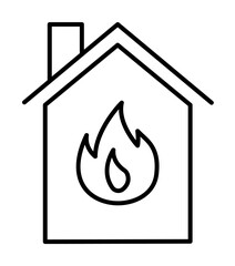 Aufkleber - insurance, house, fire icon. Element of insurance icon. Thin line icon for website design and development, app development. Premium icon