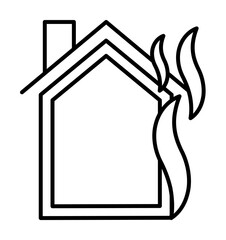 Aufkleber - house, fire, insurance icon. Element of insurance icon. Thin line icon for website design and development, app development. Premium icon