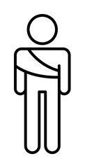 Aufkleber - human, accident, insurance icon. Element of insurance icon. Thin line icon for website design and development, app development. Premium icon