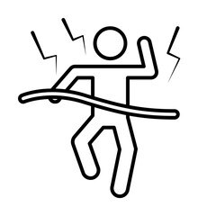 Aufkleber - human, accident, insurance icon. Element of insurance icon. Thin line icon for website design and development, app development. Premium icon