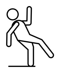 Aufkleber - falling man line icon. Element of insurance sign for mobile concept and web apps. Thin line falling man icon can be used for web and mobile. Premium icon
