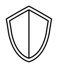 Aufkleber - shield line icon. Element of insurance sign for mobile concept and web apps. Thin line shield icon can be used for web and mobile. Premium icon