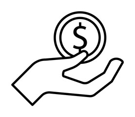 Poster - to earn money line icon. Element of insurance sign for mobile concept and web apps. Thin line to earn money icon can be used for web and mobile. Premium icon