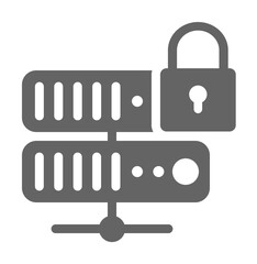 Aufkleber - Internet lock, internet protection, internet safety, network, server security icon