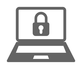 Aufkleber - Internet security lock, laptop monitor, privacy lock, system protection, system security icon