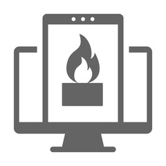Aufkleber - Firewall protected, internet, internet security, network protection, secure server site icon