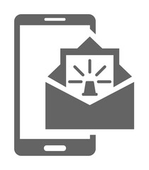 Aufkleber - email notification, message alert, mobile notification, new email, secure communication icon