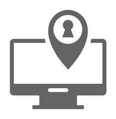 Aufkleber - Address tracker, location pin, online map, online system, secure location finder icon