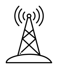 Aufkleber - antenna, internet technology icon. Element of internet technology icon for mobile concept and web apps. Thin line antenna, internet technology icon can be used for web and mobile
