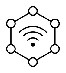 Aufkleber - internet technology icon. Element of internet technology icon for mobile concept and web apps. Thin line internet technology icon can be used for web and mobile
