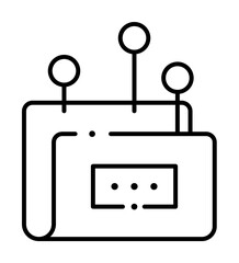Aufkleber - network, internet technology icon. Element of internet technology icon for mobile concept and web apps. Thin line network, internet technology icon can be used for web and mobile