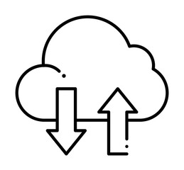 Aufkleber - synchronization, internet technology icon. Element of internet technology icon for mobile concept and web apps. Thin line synchronization, internet technology icon