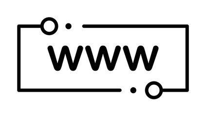 Aufkleber - www, internet technology icon. Element of internet technology icon for mobile concept and web apps. Thin line www, internet technology icon can be used for web and mobile