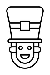 Aufkleber - face, saint Patrick, Ireland icon. Element of Ireland culture icon. Thin line icon for website design and development, app development. Premium icon