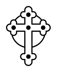 Aufkleber - saint Patrick, cross, Ireland icon. Element of Ireland culture icon. Thin line icon for website design and development, app development. Premium icon